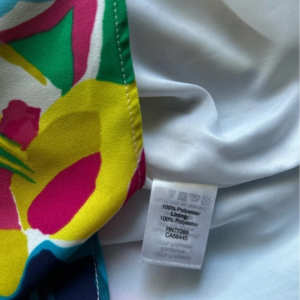 J Crew Colorful Tropical Floral Tiered Ruffle Cami Mini Dress Size 2